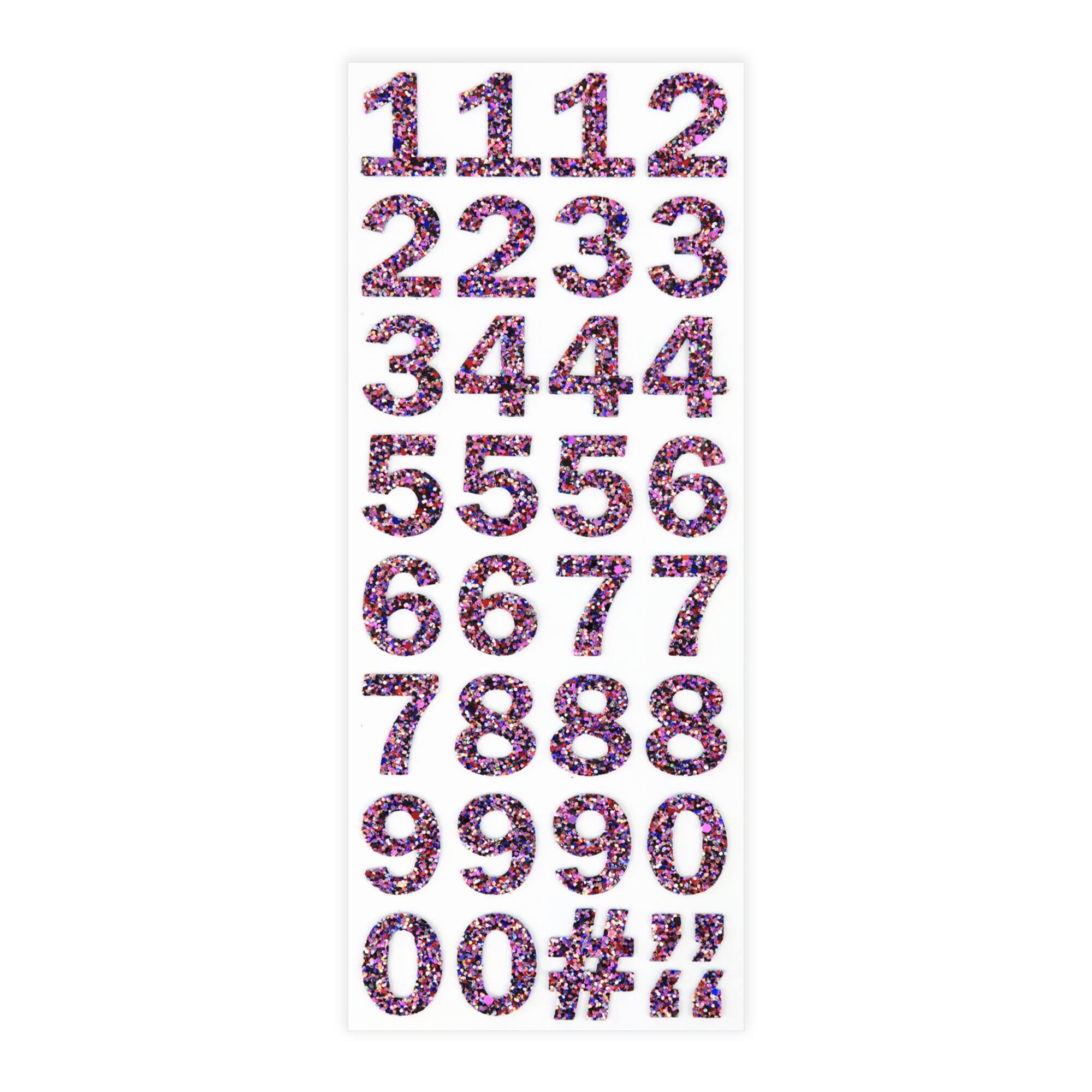 Red & Blue Glitter Number Stickers by Recollections™